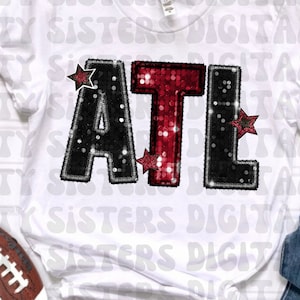 ATLANTA FAUX SEQUINS png  faux embroidery sequins png digital file for sublimation, direct to film