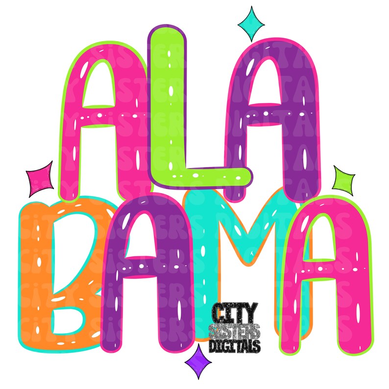 Neon Alabama PNG: Retro State Design (digital Download) - Etsy