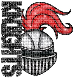 KNIGHTS MASCOT Faux Glitter png, Knights school spirit png, faux glitter, glitter Knight school spirit, Faux glitter Knights, Knights mascot