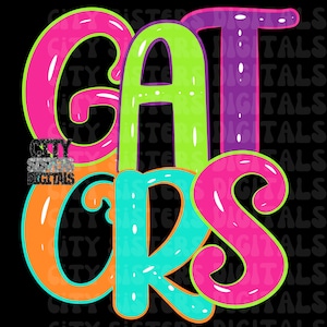 NEON GATORS png, Gators digital sublimation & dtf, bright Gators png, Gators png, retro Gators png, neon school png, mascot png