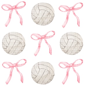 COQUETTE VOLLEYBALL BOWS png, volleyball bow png, volleyball png, coquette volleyball png, sports bow png, Coquette png