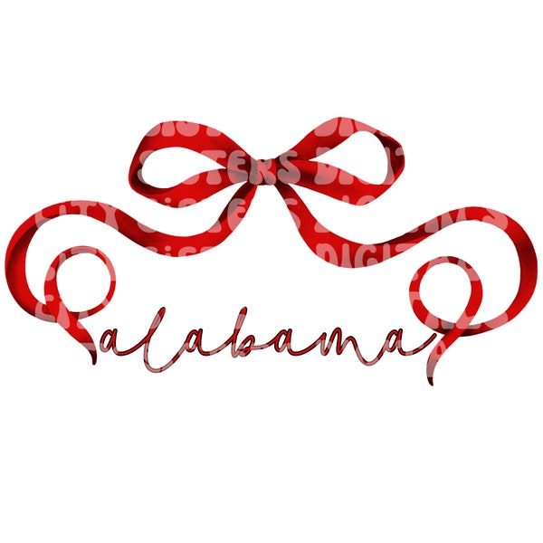 COQUETTE ALABAMA png, red bow png, Alabama bow png, Alabama digital, Alabama png, Coquette png, red Alabama png, Alabama digital download