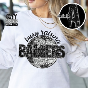BUSY RAISING BALLERS png, soccer digital for sublimation & dtf, soccer mom png, game day glitter png, soccer busy raising ballers  png