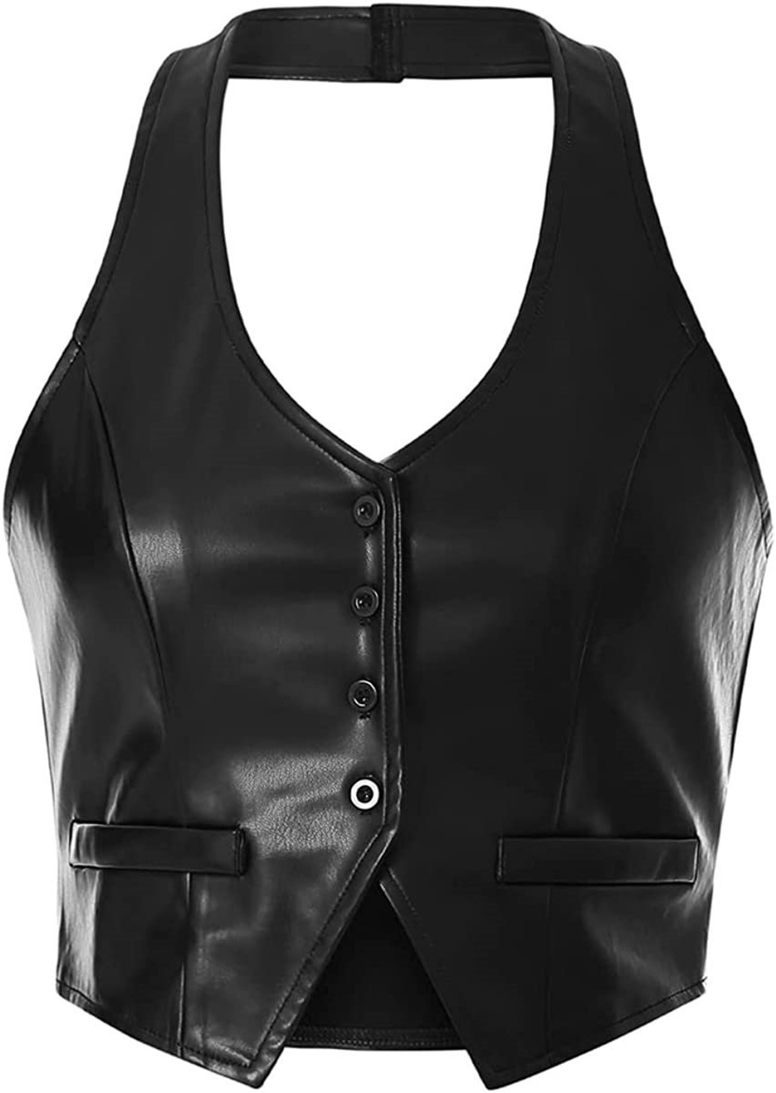 Handmade Genuine Black Leather Vest for Women Motorcycle Etsy