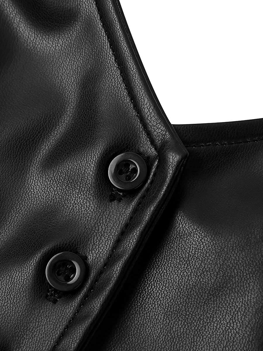 Handmade Genuine Black Leather Vest for Women Motorcycle - Etsy