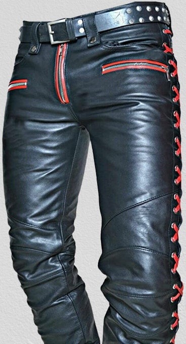 Mens Real Sheep Leather Pantcargo Pantstrousers for Menslim - Etsy UK