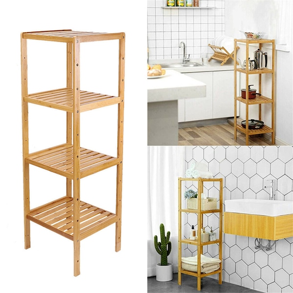 4 Tier Bamboo Plant Stand - Book Shelves - Storage Organizer - Shoe Rack