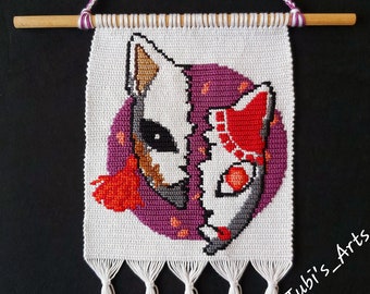 Cat Woven Wall Hanging | Weaving Tapestry | Home Living  Art | Wall Decor | Minimalist Decor