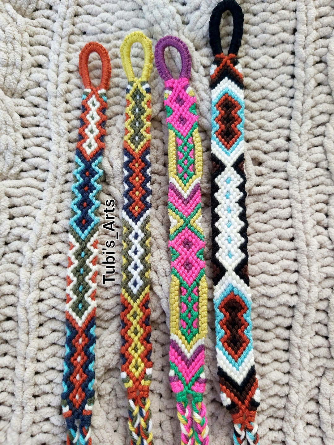 Ethnic Aztec Woven Friendship Bracelet, Handmade Mexican Tribal ...