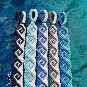 Customizable Wave Friendship Bracelet, Woven Surfer Bracelet, Summer Bracelet, Beach Bracelet, Couples Matching Best Friend Gift