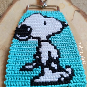 Snoopy Woven Keychain, Peanuts Fan Keychain, Boho Keychain, Macrame ...
