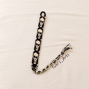 Skull Friendship Bracelet, Woven Halloween Skull Bracelet, Goth Bracelet, Best Friend Birthday Gift