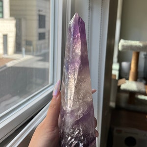 Imperfect Rainbow Infused Amethyst Phantom Obelisk | Destash