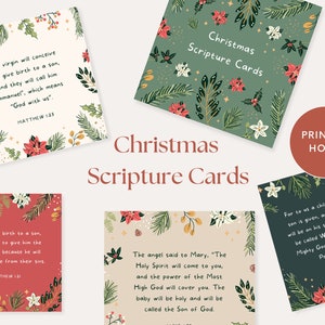 Christmas bible verses, Christmas Scripture Cards Printable, Christian Christmas gift tag, Christian Christmas card,  Christmas prayer cards