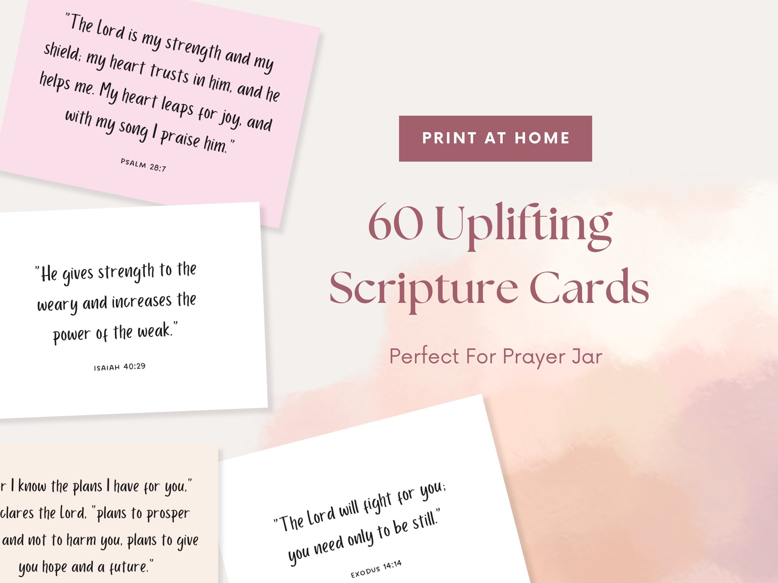 Set of 20 Inspirational Scripture Stickers. Inspirational Sticker