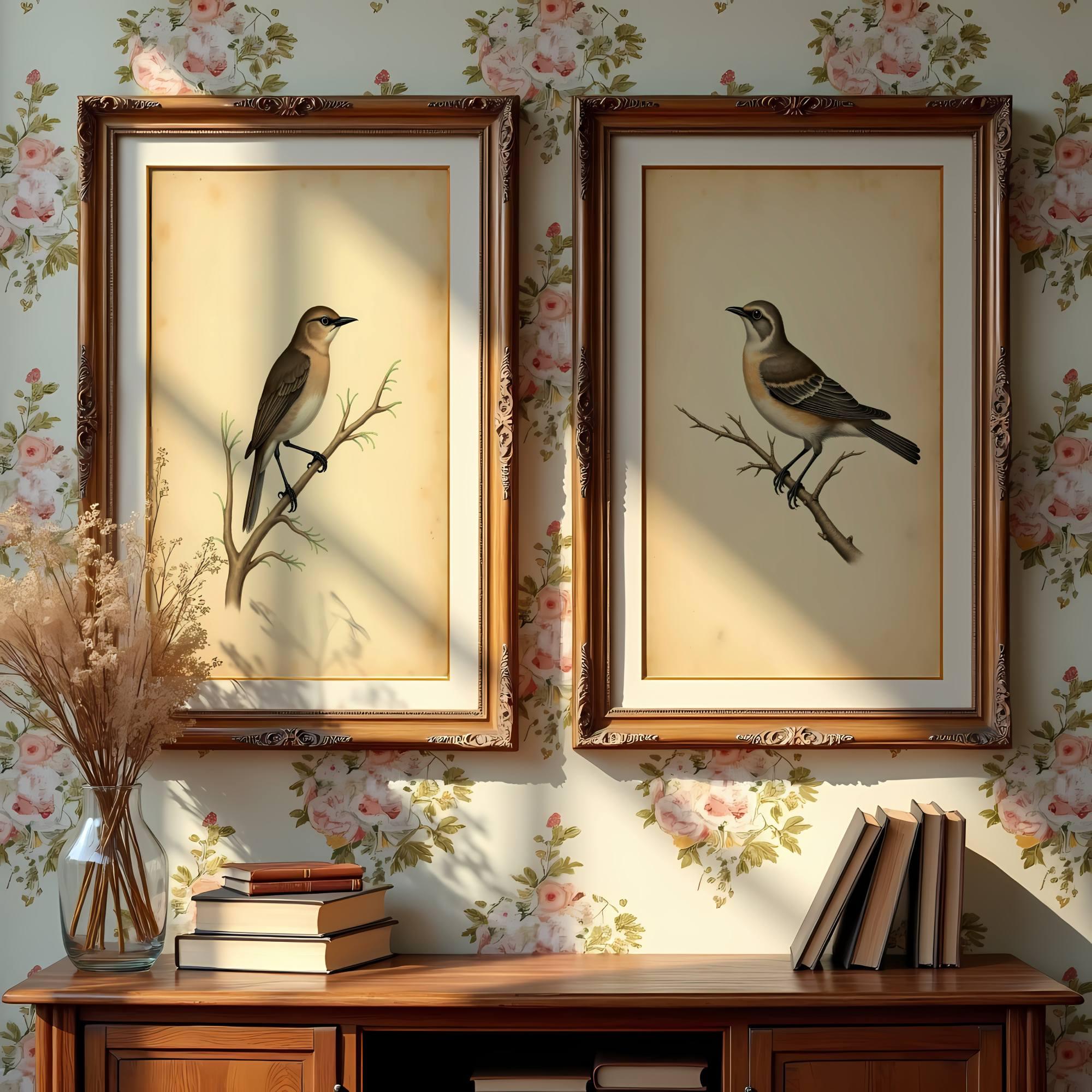 Vintage Bird Print Set: Antique Ornithology Wall Art (digital Download ...