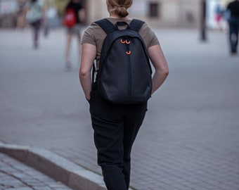 Free delivery, Black Fox Waterproof Backpack For Everyday, backpack for women, travel backpack, Fits 16" Laptops, Hand Made