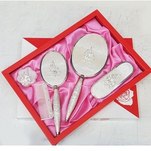 The mirror comb brush set,Bridal Gift,Bridal Shower,Wedding Mirror Brush Set,Make Up Set,Mirror and Comb set,Brush set,Mirror Comb Brush Set