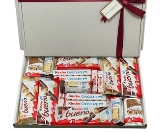 Kinder Chocolate Gift Box | Personalised Chocolate Hamper | Birthday, Valentine's Day or Any Occasion | Hug in a Box | Letterbox Gift