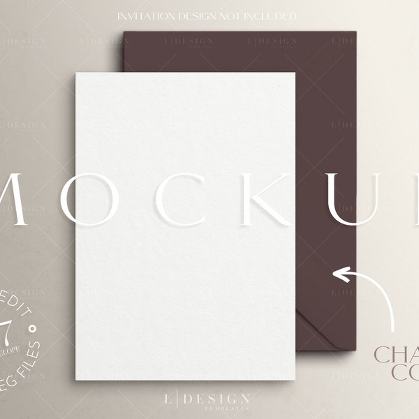 White 5x7 wedding invitation mockup, Minimalist greeting card mockup, Wedding Stationery mockup, Blank card mockup, Envelope mockup