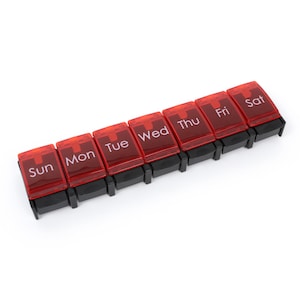 2 Weekly Pill Organizer | 7 Day Medication Box | Easy Open Travel Pill Case | Pill Dispenser for Seniors & Adults | Medicine Storage Box |