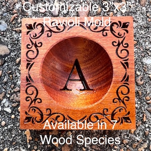 Customizable Wood Pasta and Ravioli Mold 3&quot; x 3&quot;