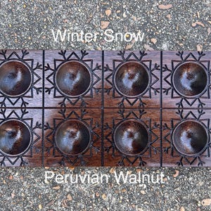 Wood Pasta and Ravioli Mold Tray, Winter Snow Pattern (make 8 Ravioli at a time)