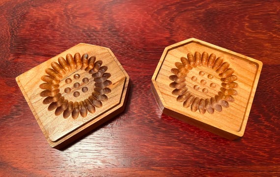 Korean Traditional Yakgwa Cookie Mold 2 Piece Wood - Etsy