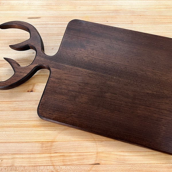 Cutting Board Antler Handle Etsy