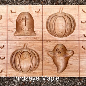 Halloween Wood Pasta and Ravioli Mold Tray, (make 8 Ravioli at a time)