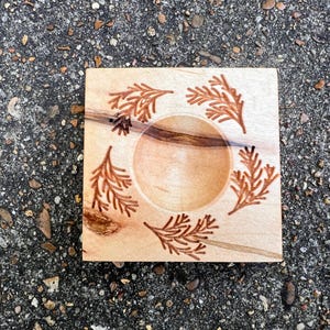 Wood Pasta and Ravioli Mold Tray-5 Rosemary Sprig Pattern