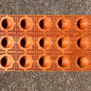 Family/Party Sized Wood Pasta and Ravioli Mold Tray Fall Foliage Pattern (make 15 Ravioli at a time)