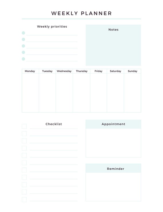 Daily To Do List Printable Daily Planner Daily Schedule Etsy