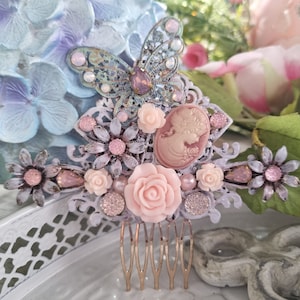 Hair Comb &quot;Josephine&quot; Vintage*Handmade Fairy Tale Jewellery*Enchanted Haircomb*Vintage Spring Haircomb*Magical Hair Accessories*