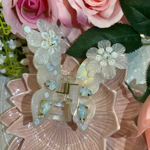 Claw Clip Butterfly &#39;Crystal Fairy Forest&#39; Fairycore*Fairy Tale Hair Clip *Enchanted Claw Clip*Fairycore*Fairy Aesthetic*Hairaccessories*
