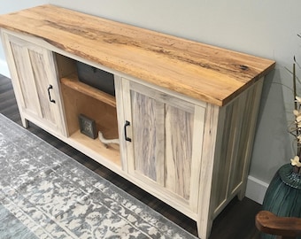 Live Edge Ash and Hackberry Media/Entry Table