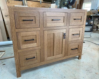 Custom White Oak Vanity (Made to order)
