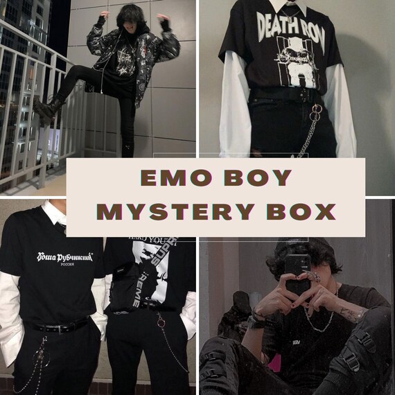 Emo Boy Style Mystery Box Thrift Bundle Etsy