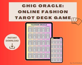 Chic Oracle: Online Fashion Tarot Deck Game | Daily Style Guidance for Computer, Phone, and Tablet, Virtual Fashion Game, Instant Download
