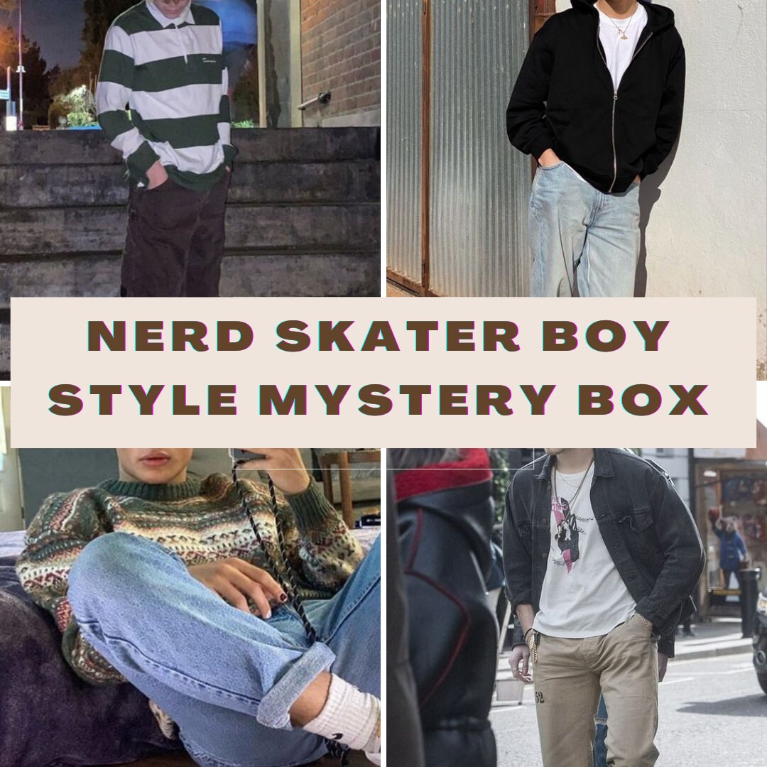 Nerd Skater Boy Styling Mystery Box 90s Eboy Thrift Bundle Etsy