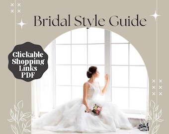 Bridal Style Guide, Wedding Lookbook PDF, Clickable Shopping Links (Digital Download)