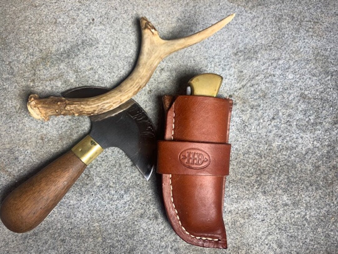 Handmade Leather Buck Knife Holster Full Grain Leather Gift Etsy