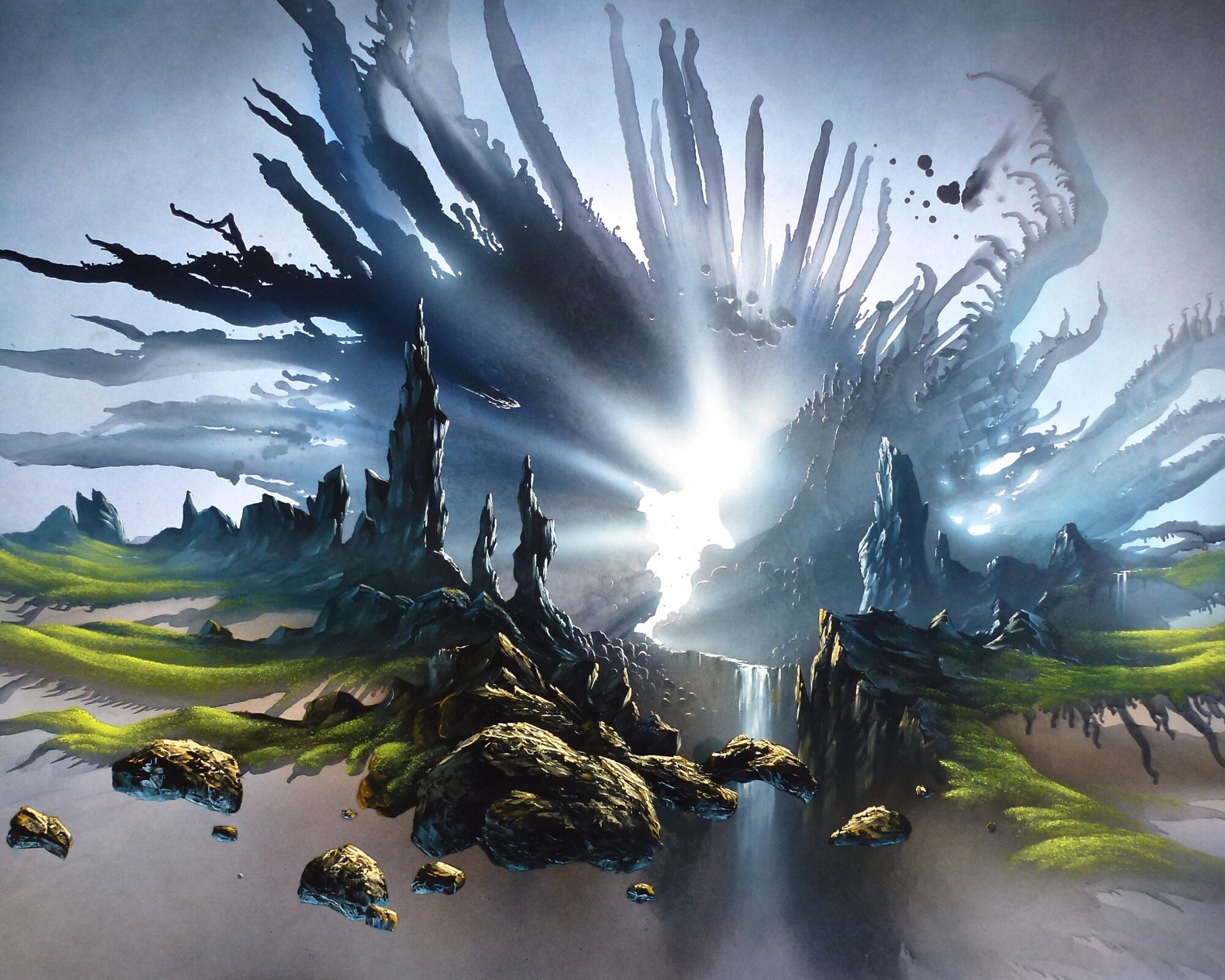 Floating Mountains Fantasy Art Print Etsy