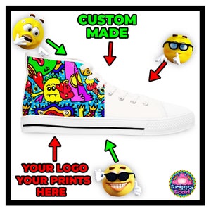 CUSTOM CANVAS SNEAKERS custom logos custom prints designs customized personalized gifts custom hoodies sweatshirts doodle cartoon bitcoin