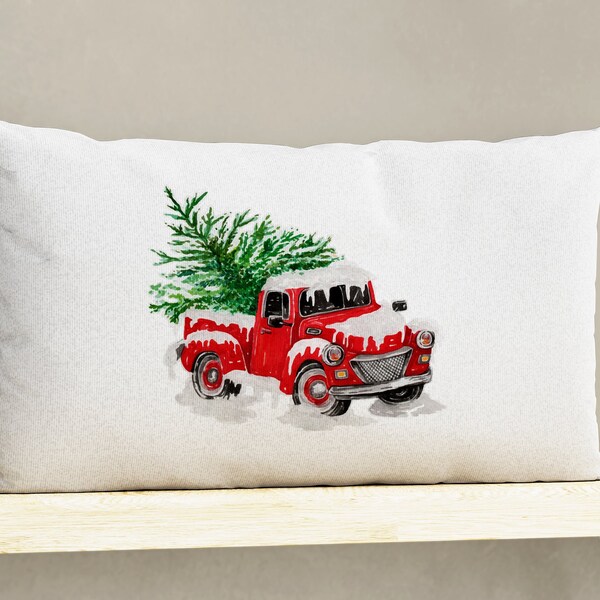 Red Christmas Pillows Etsy