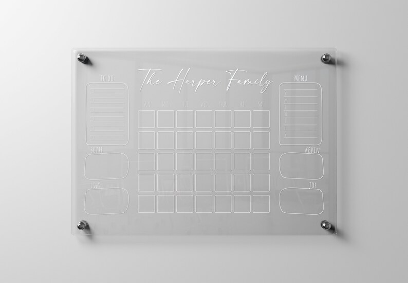 Family Calendar Perpetual Calendar Family Planner ADHD Etsy