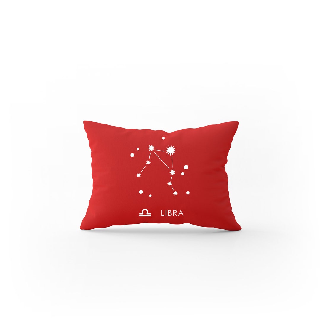 Libra Gifts Zodiac Sign Decor Astrology Cushion Horoscope Etsy