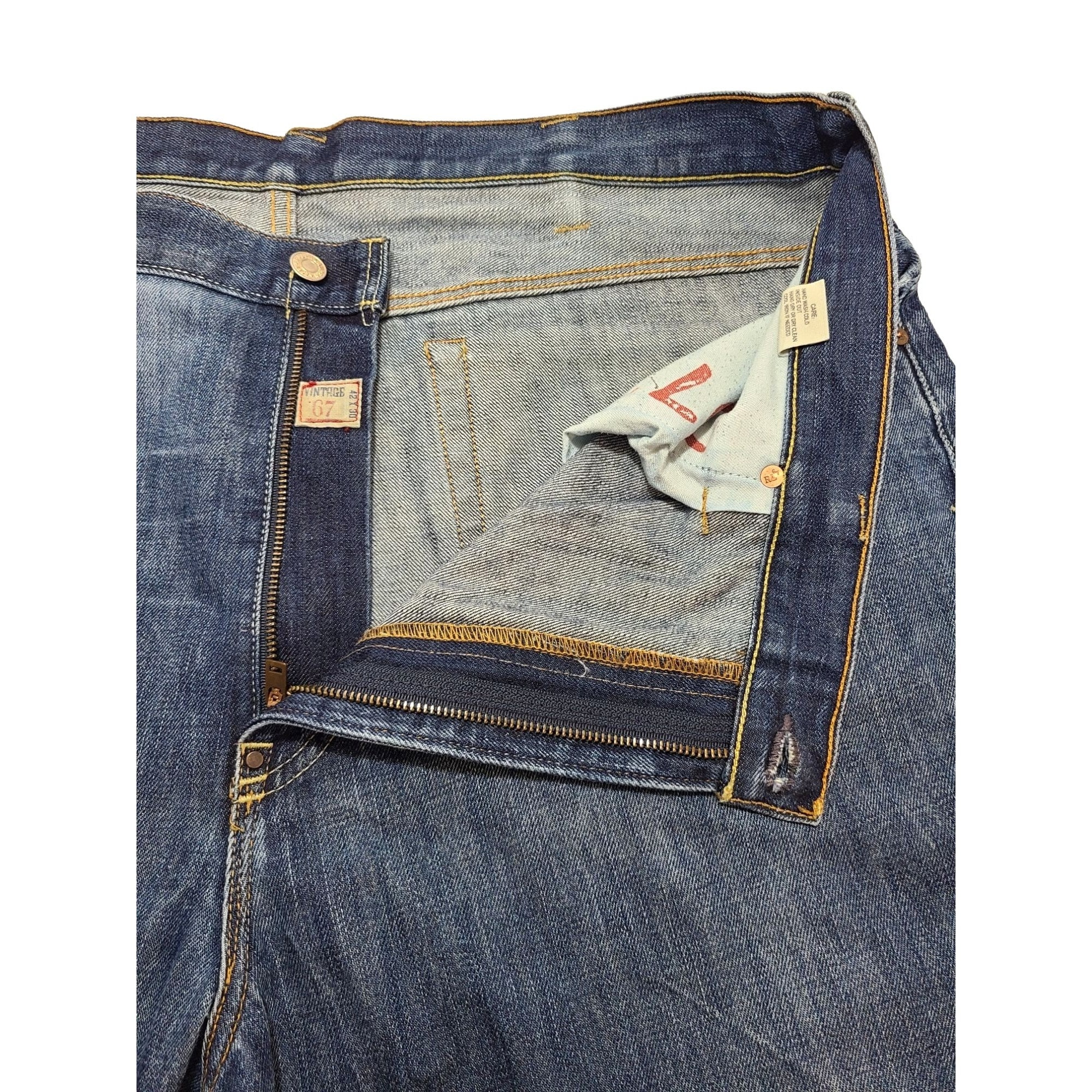 最終価格【POLO RALPH LAUREN】VINTAGE67 JEANS Polo Ralph Lauren Vintage 67 Straight Jeans Mens Size 42x30 Blue