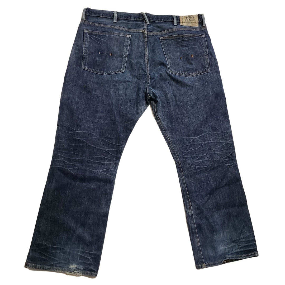 Polo Ralph Lauren Vintage 67 Straight Jeans Mens Size 42x30 Blue