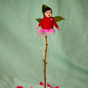 Fine Art Color photo on canvas. Whimsical scene - Flower Girl.